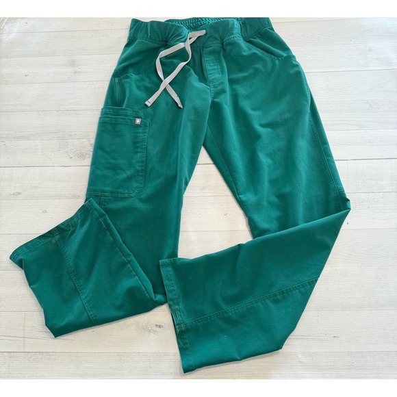 Figs scrub set pants and matching top hunter green womens size medium - Picture 7 of 11